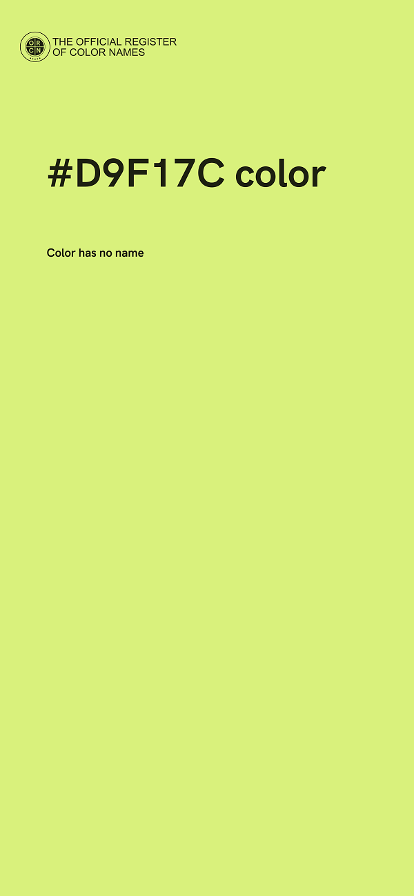 #D9F17C color image