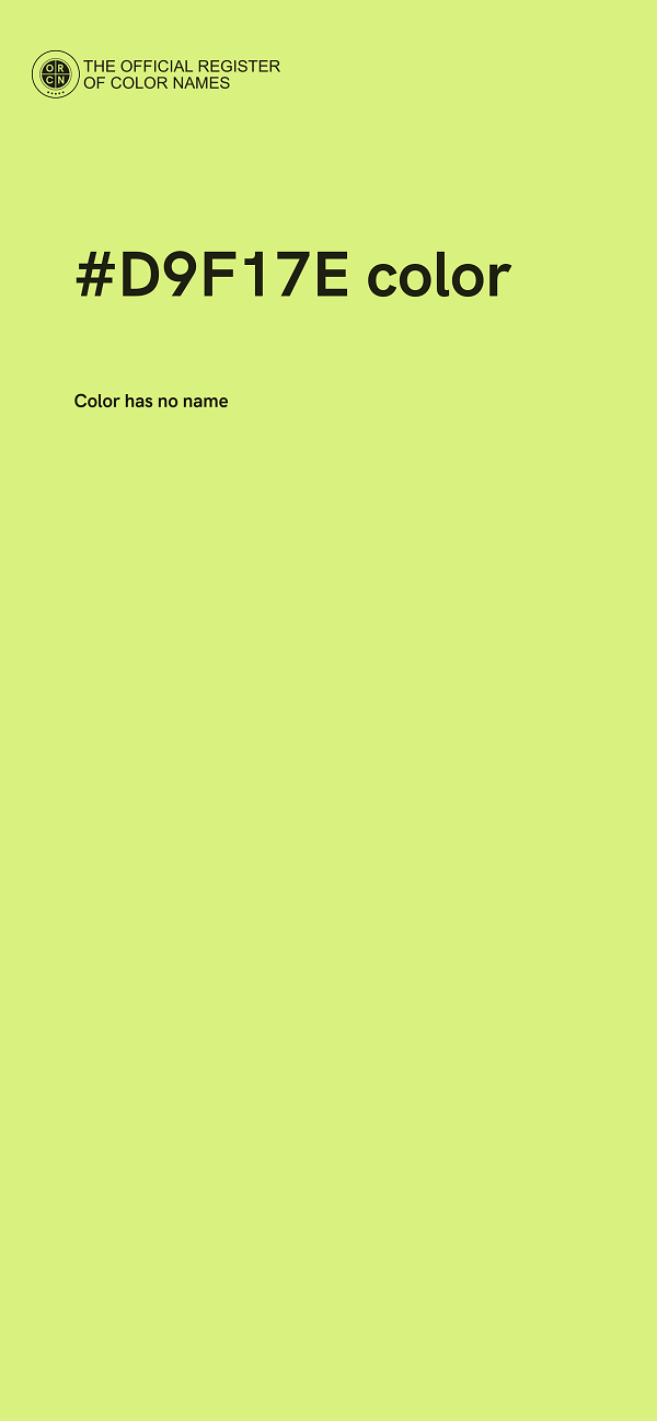 #D9F17E color image