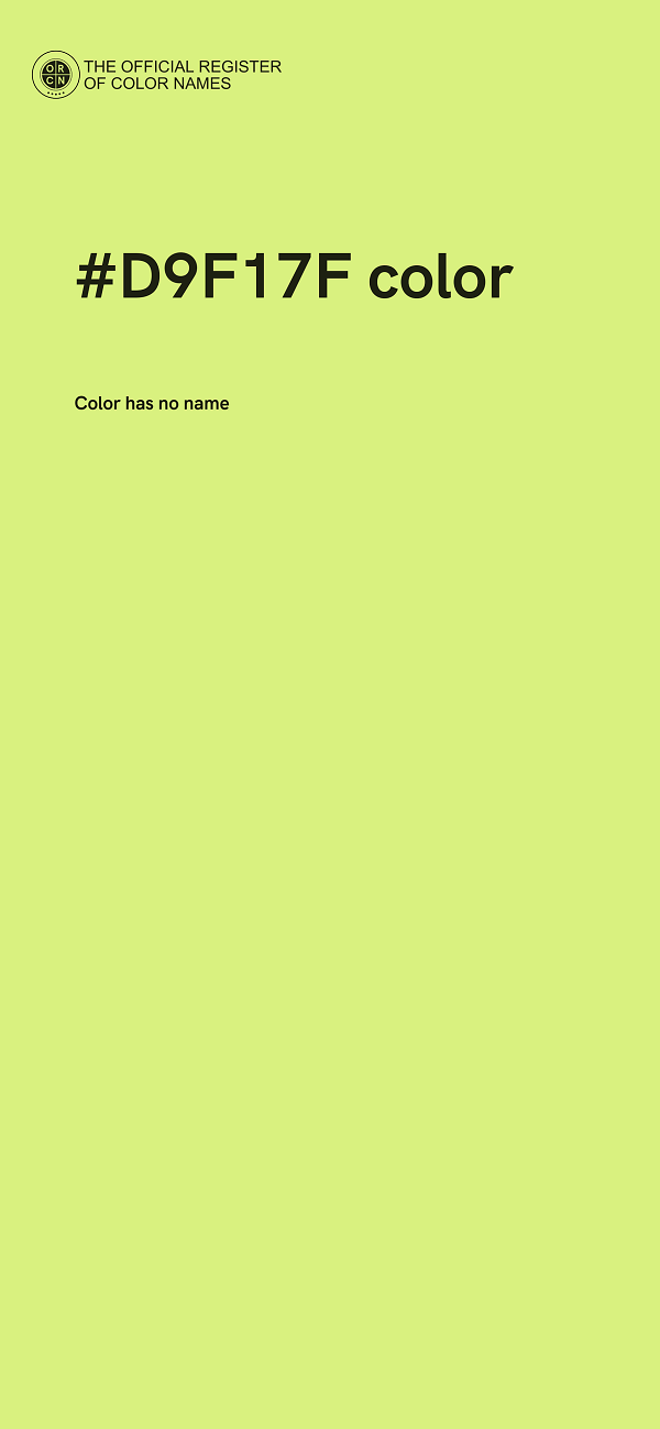 #D9F17F color image