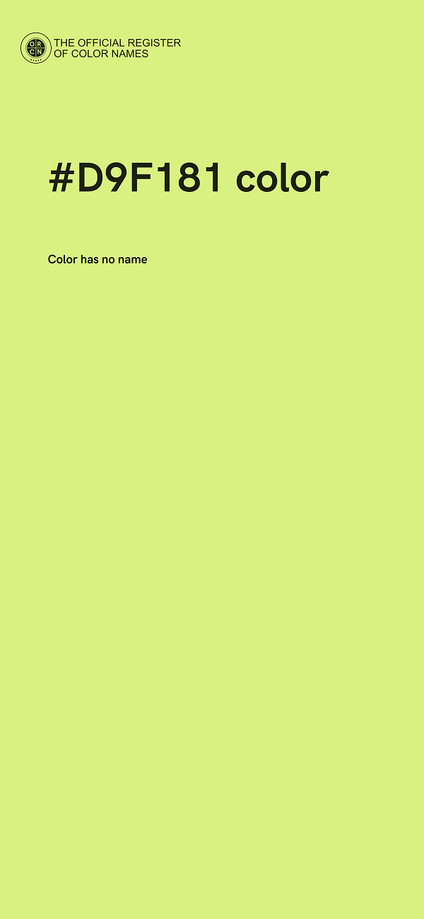 #D9F181 color image