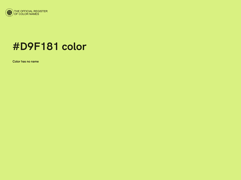 #D9F181 color image