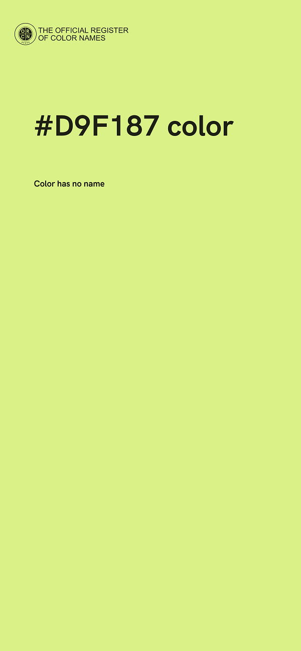 #D9F187 color image