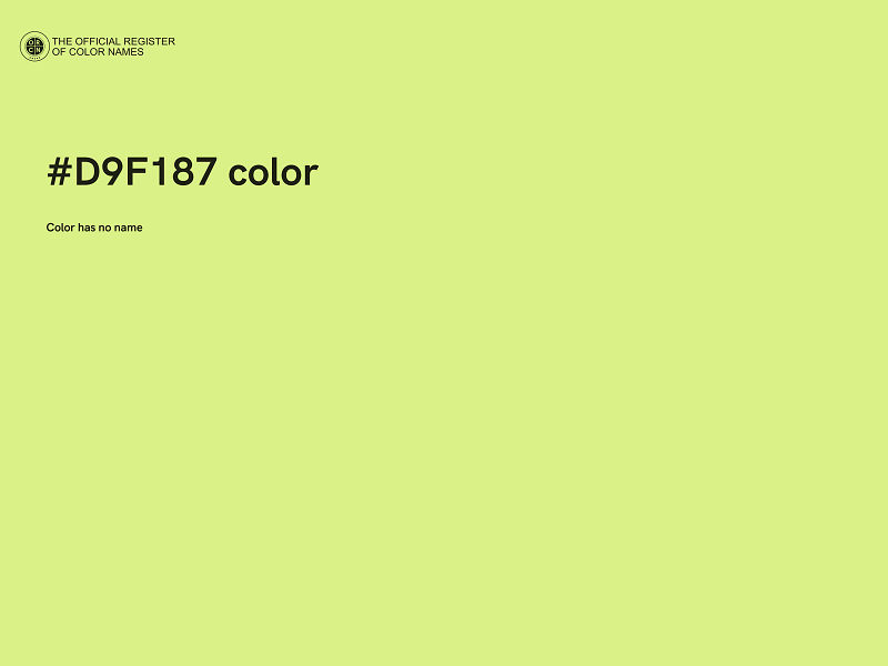#D9F187 color image