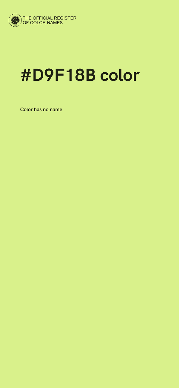 #D9F18B color image