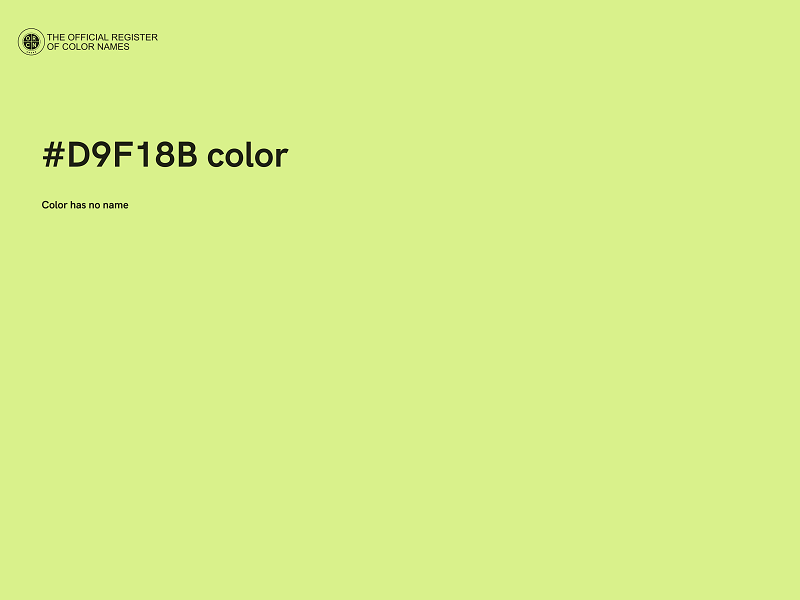 #D9F18B color image