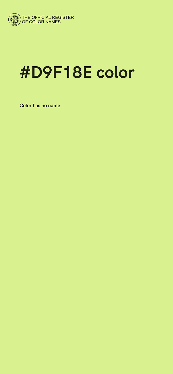 #D9F18E color image
