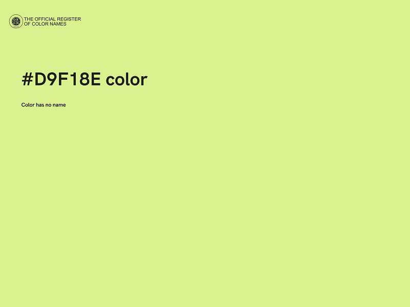 #D9F18E color image