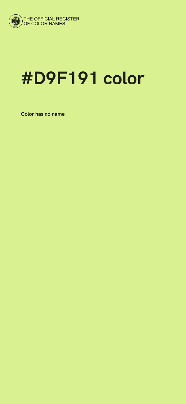 #D9F191 color image