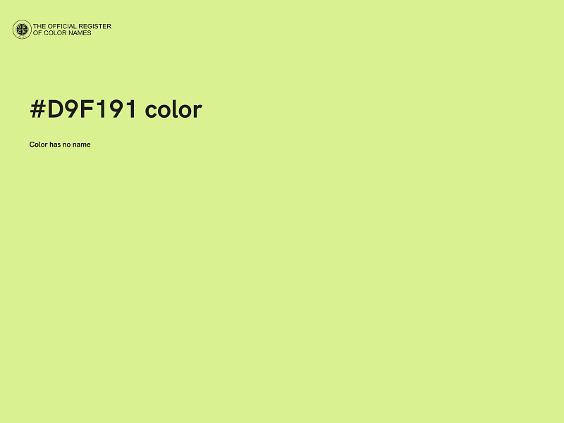 #D9F191 color image