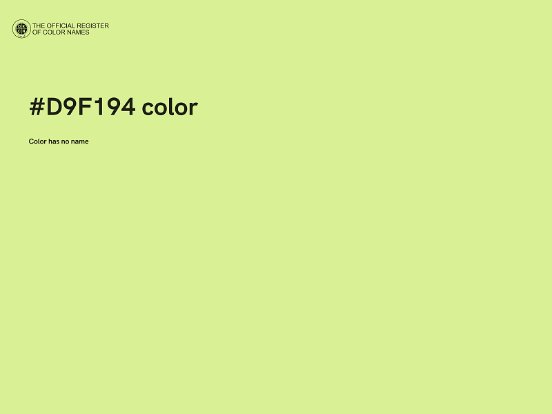 #D9F194 color image