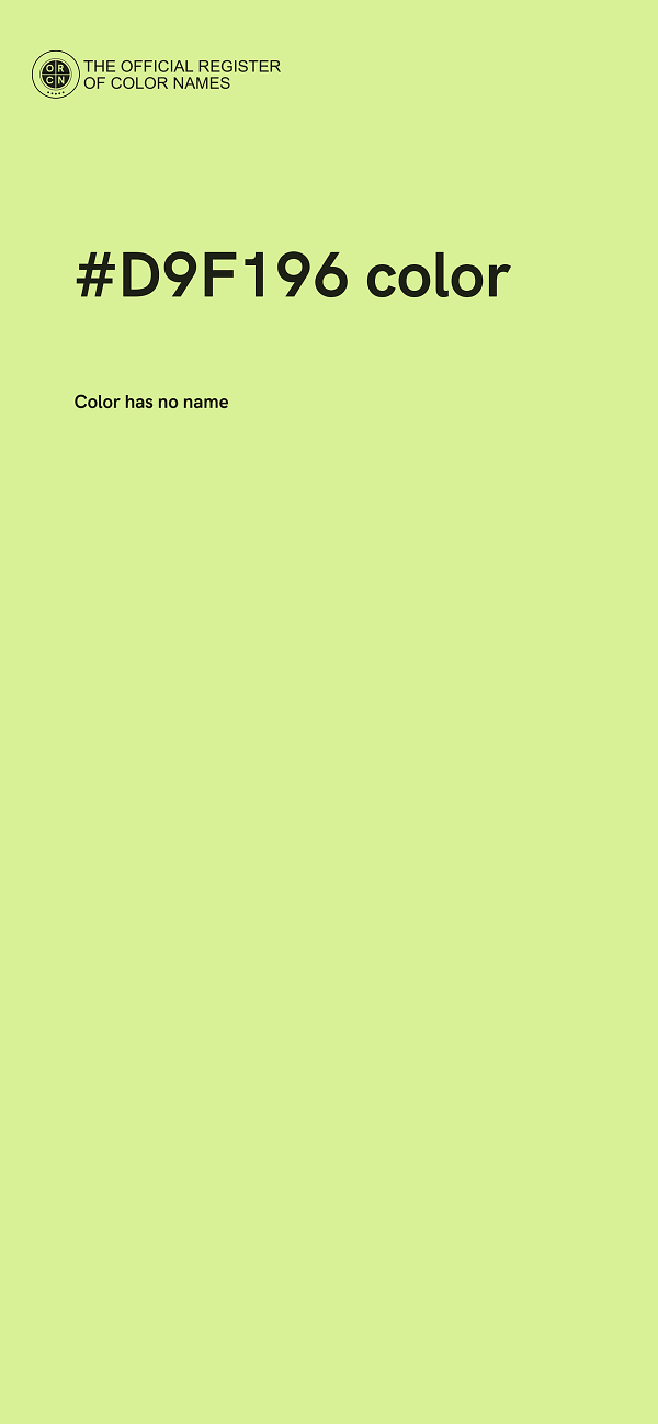 #D9F196 color image