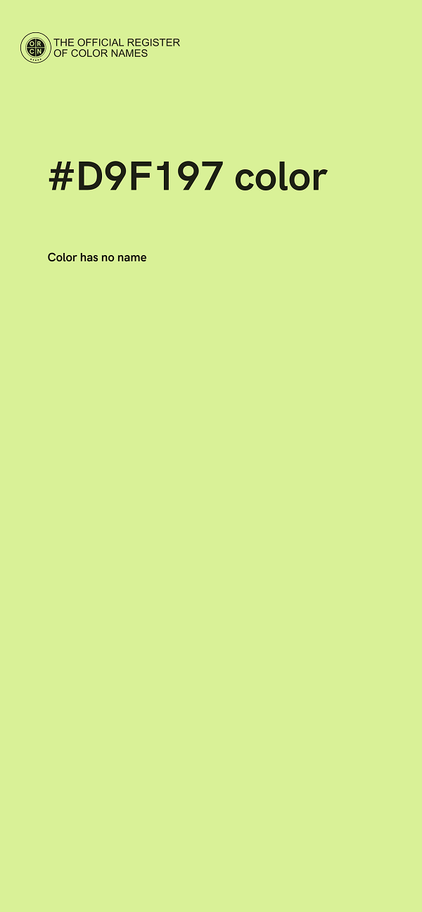 #D9F197 color image