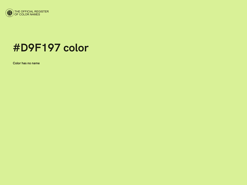 #D9F197 color image