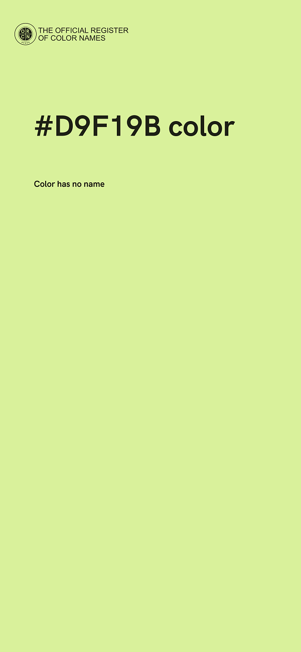 #D9F19B color image