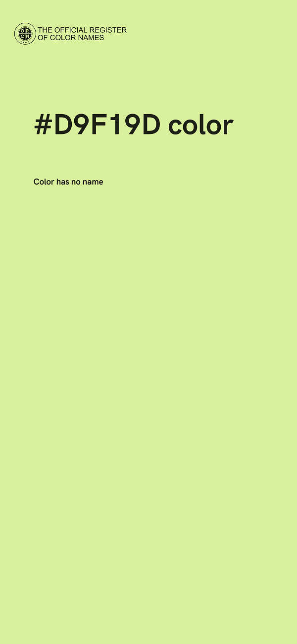 #D9F19D color image