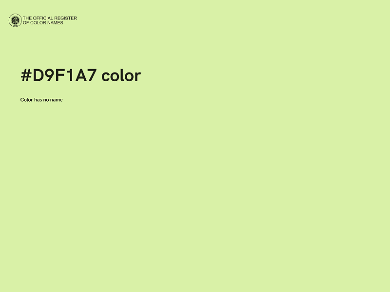 #D9F1A7 color image