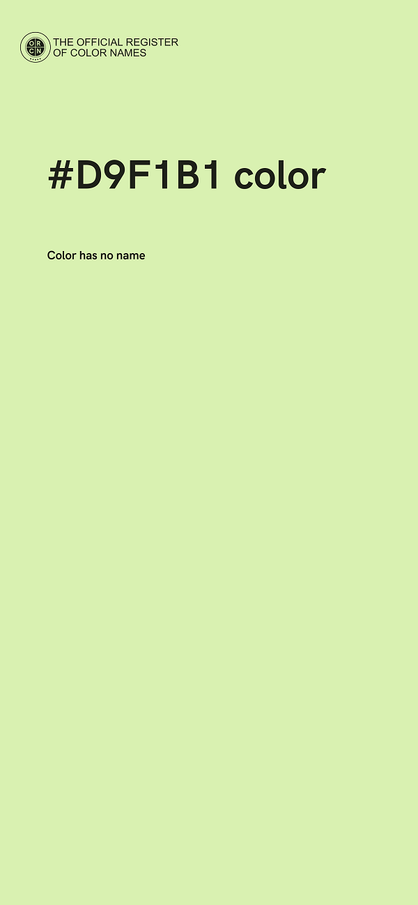 #D9F1B1 color image