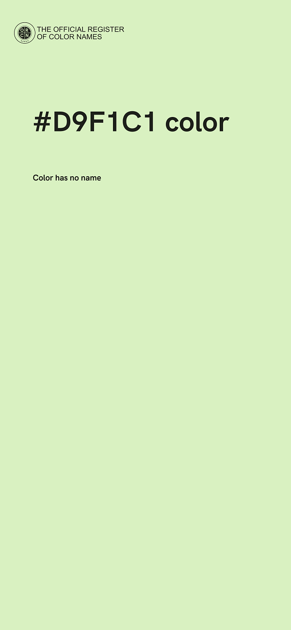 #D9F1C1 color image