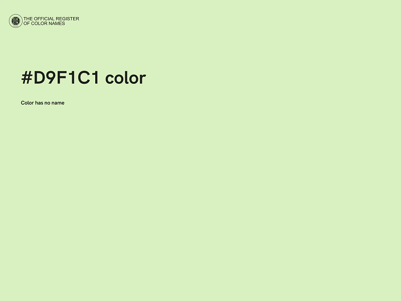 #D9F1C1 color image