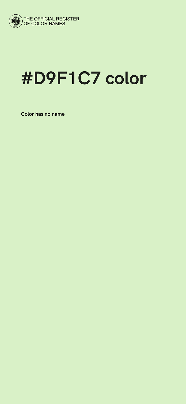 #D9F1C7 color image