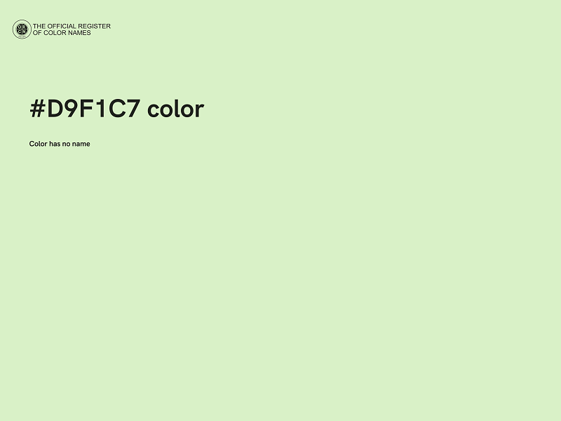 #D9F1C7 color image