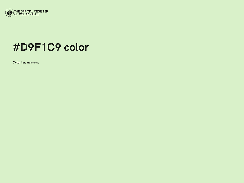 #D9F1C9 color image