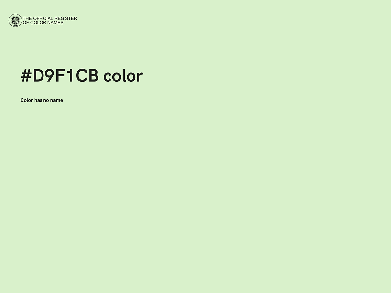 #D9F1CB color image