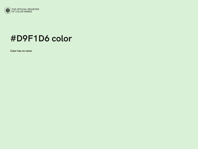 #D9F1D6 color image