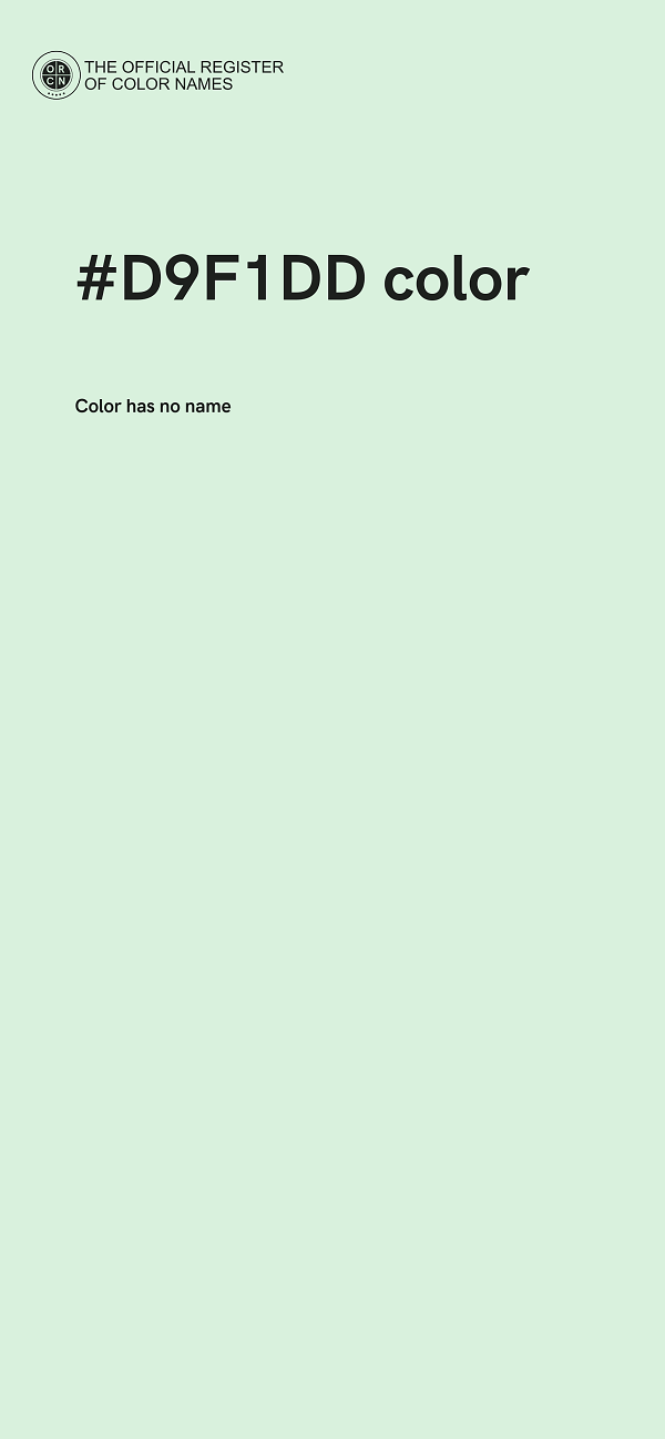 #D9F1DD color image