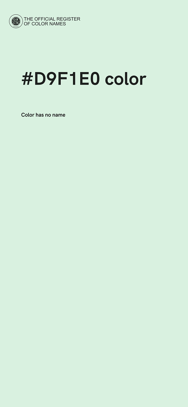 #D9F1E0 color image