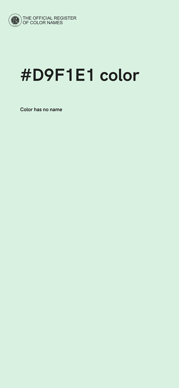 #D9F1E1 color image