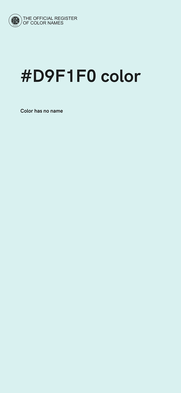 #D9F1F0 color image