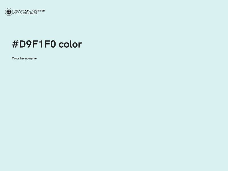 #D9F1F0 color image