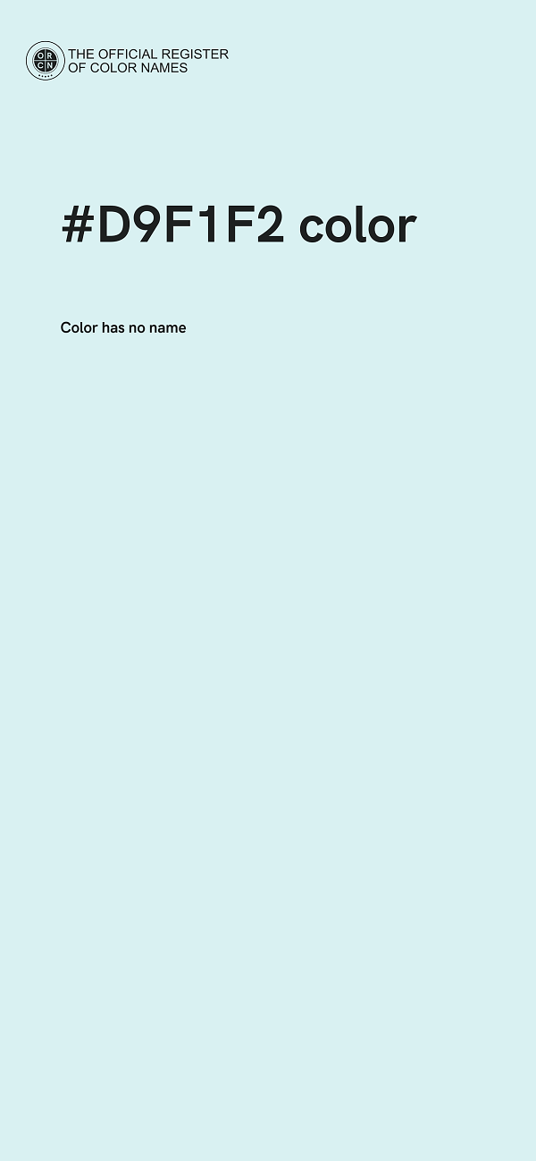 #D9F1F2 color image