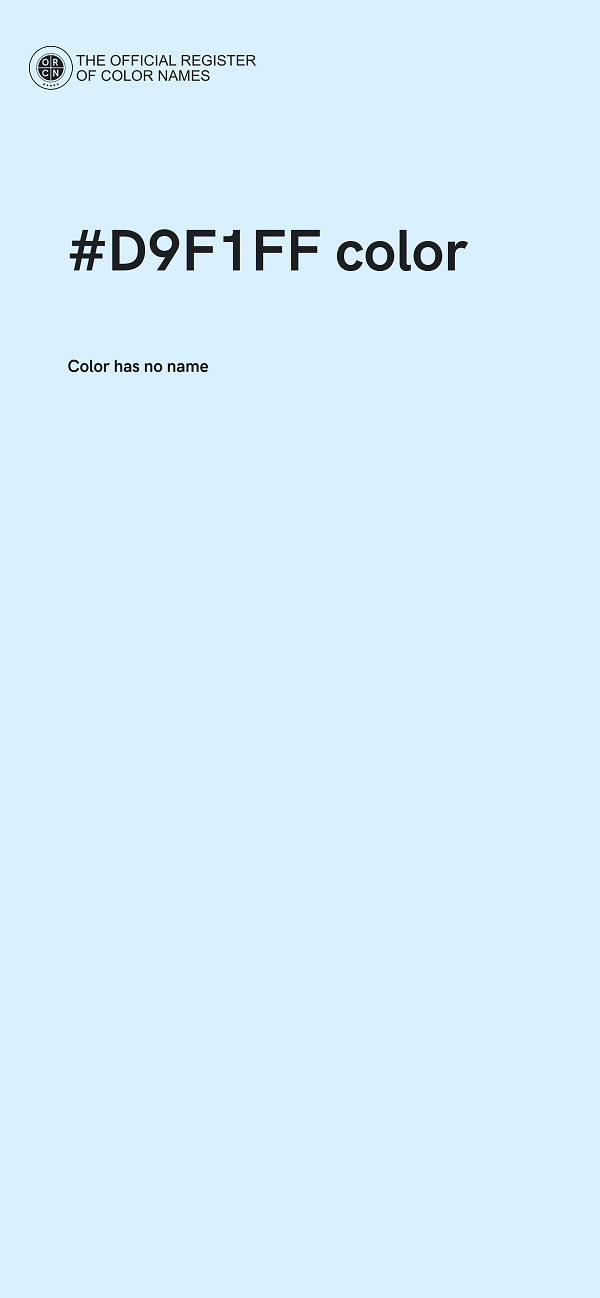 #D9F1FF color image