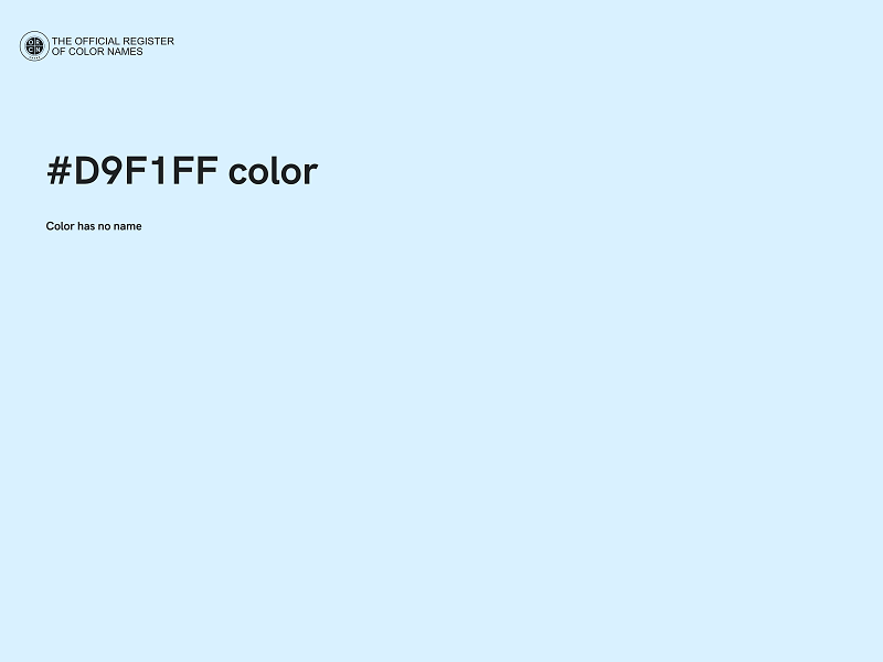#D9F1FF color image