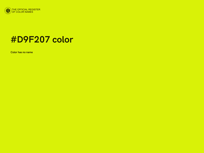 #D9F207 color image