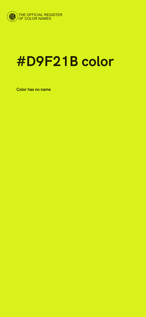 #D9F21B color image