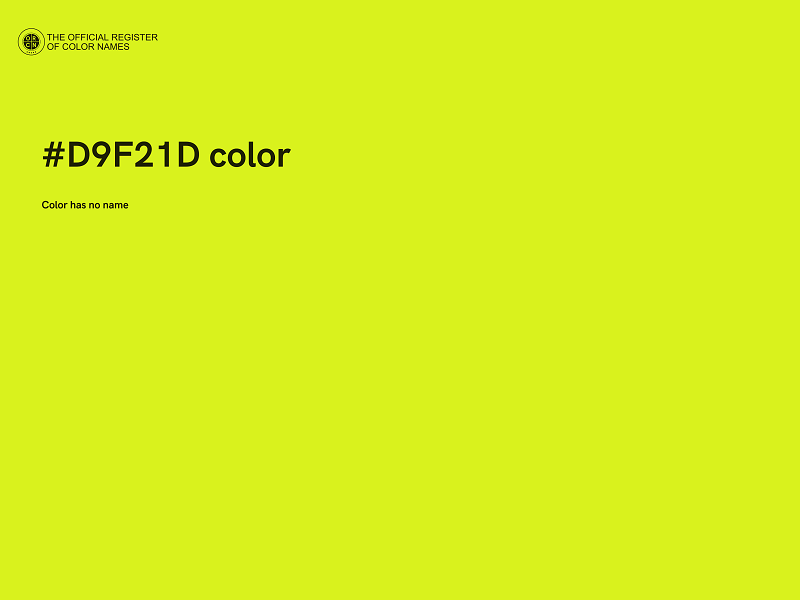 #D9F21D color image