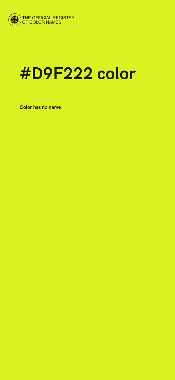 #D9F222 color image