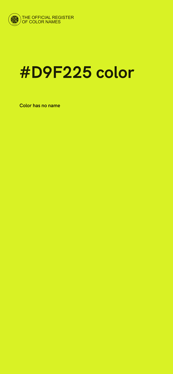 #D9F225 color image