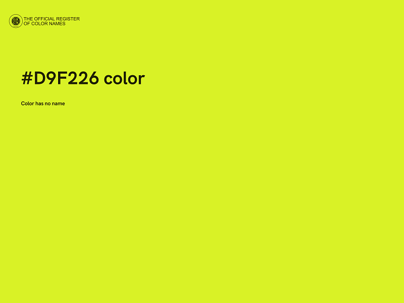 #D9F226 color image