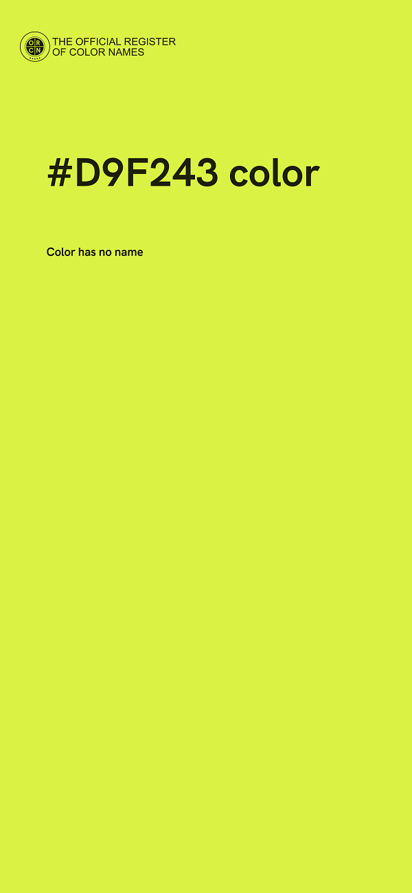 #D9F243 color image
