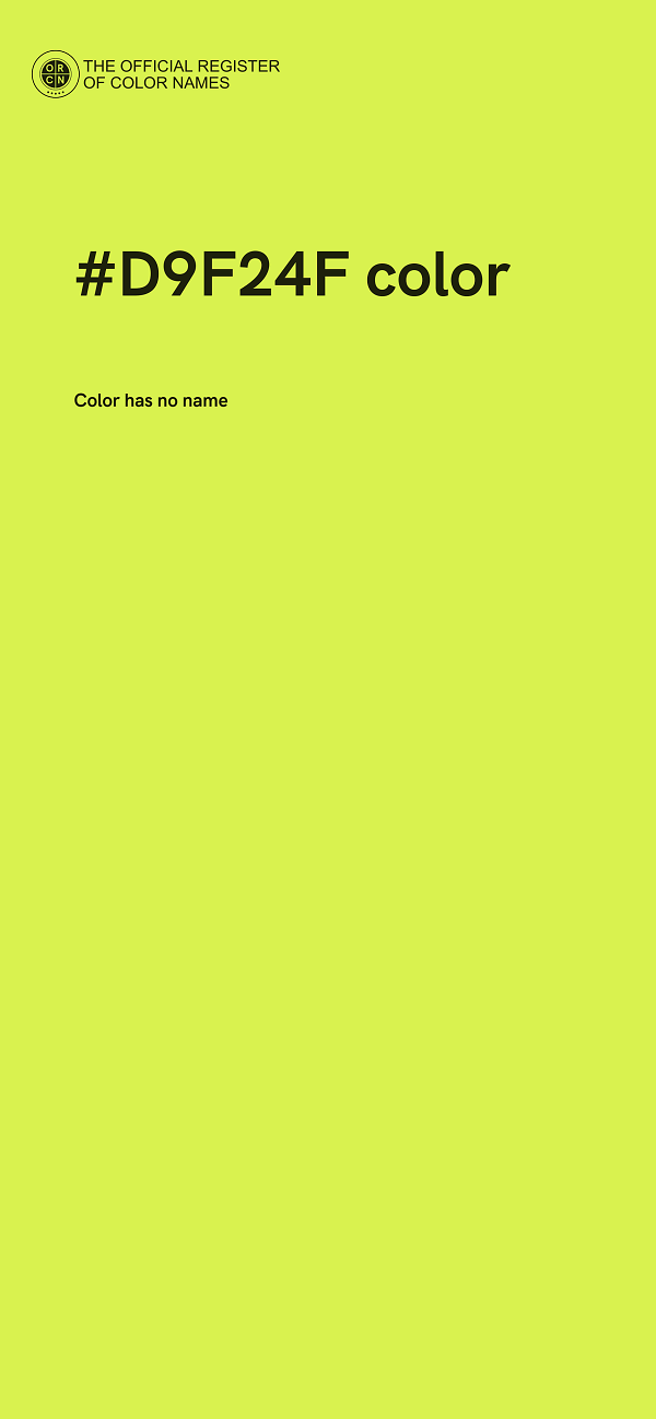 #D9F24F color image