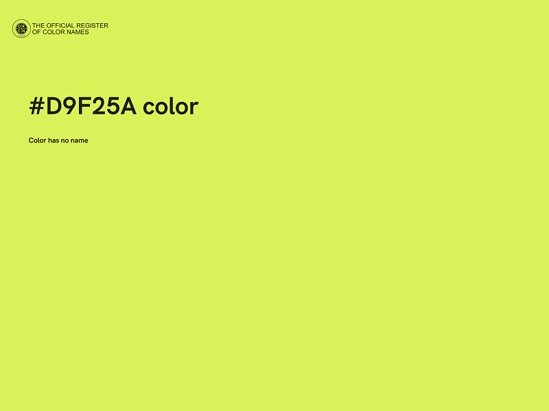 #D9F25A color image