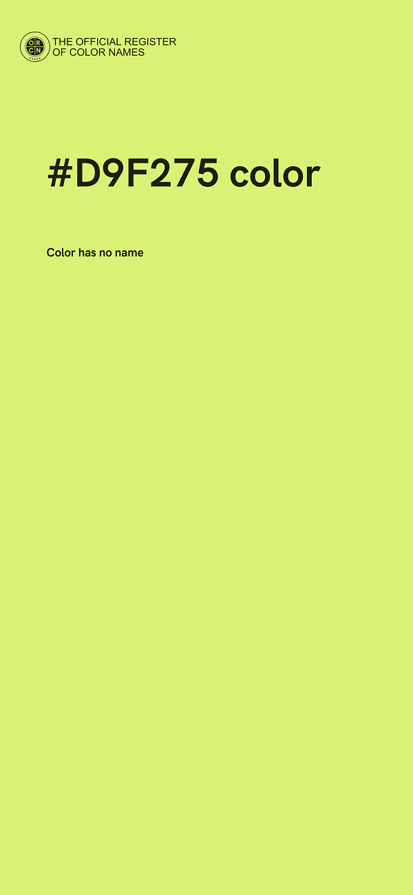 #D9F275 color image