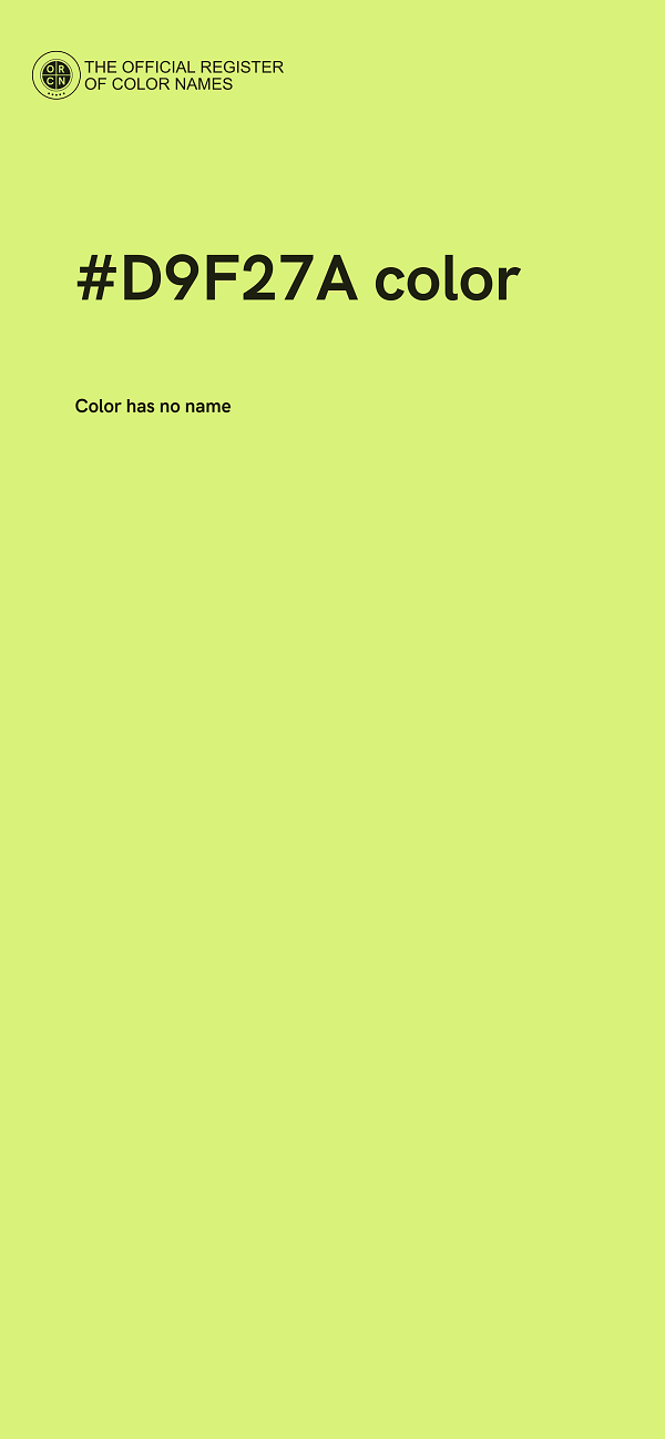 #D9F27A color image