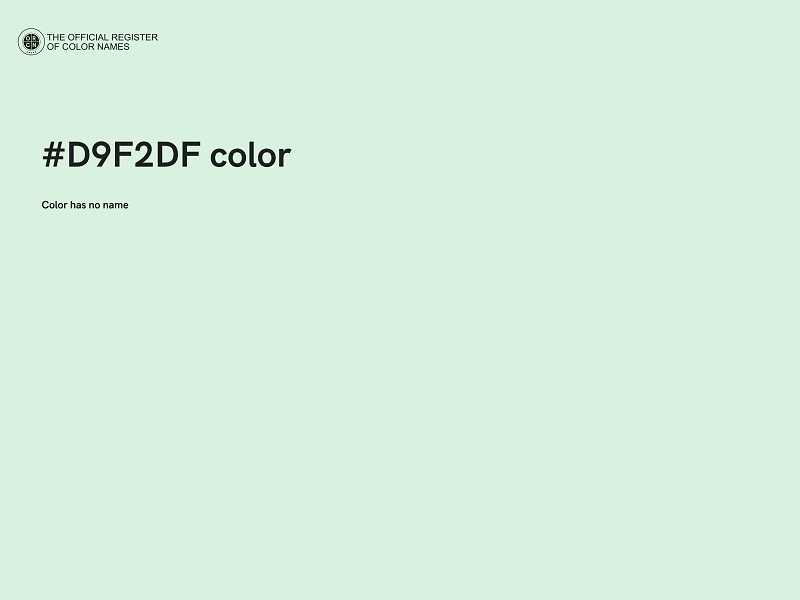 #D9F2DF color image
