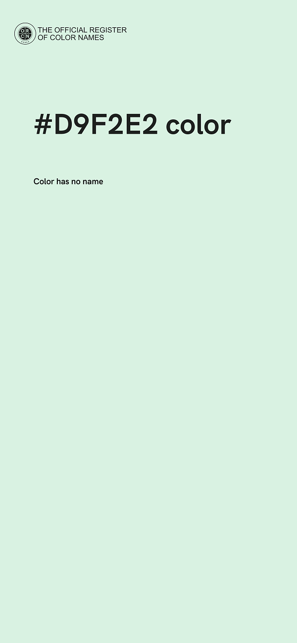 #D9F2E2 color image