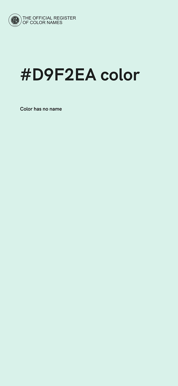 #D9F2EA color image